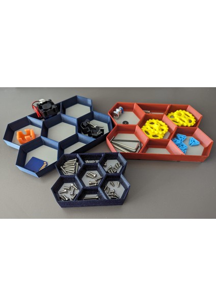 Istiflenebilir Altıgen Tepsi Parça Düzenleyici