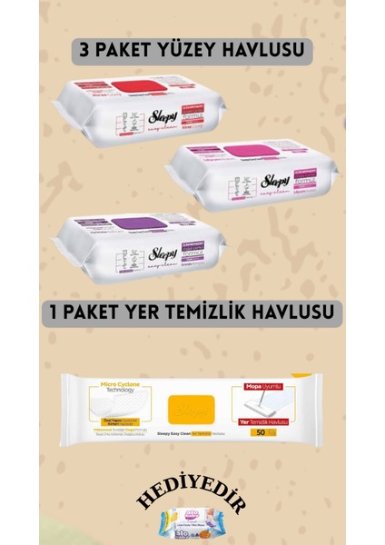 Yüzey Temizlik Havlusu Kiraz-Lilyum-Orkide-Arap Sabunu 400 Yaprak