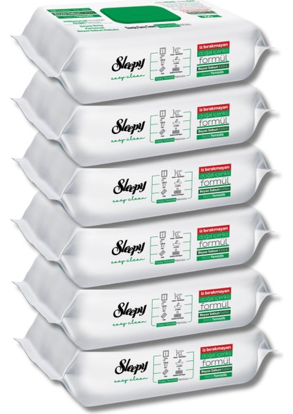 Easy Clean Beyaz Sabun Katkılı Yüzey Temizlik Havlusu 6X100 (600 Yaprak) Intermop Slim Cam Bezi fiyatları