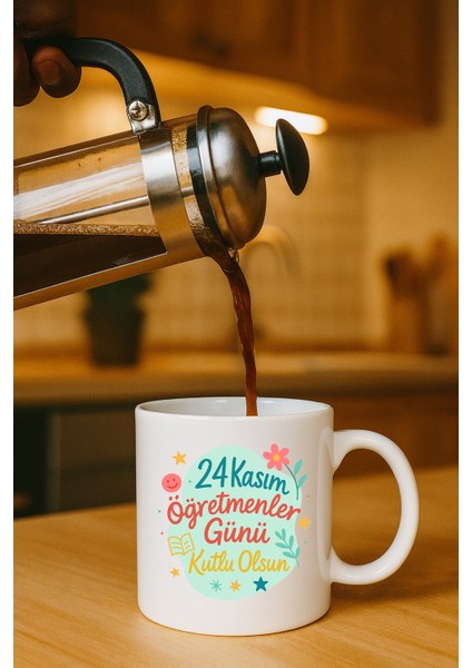 Beyaz Kupa Bardak (Öğretmenler Günü)