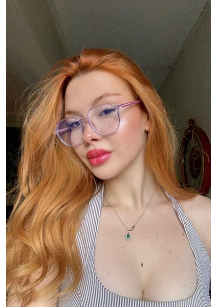 Cherry Kadın Blue Block Gözlük Lila modelleri