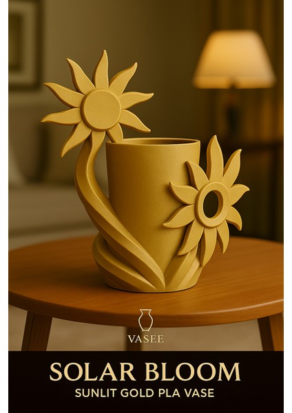 Aydınlık Mekanlar Için Solar Bloom Vazo Sanat Organizatörü