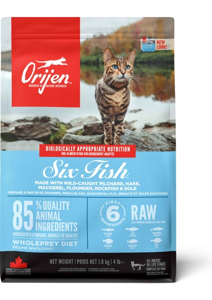 Six Fish Kuru Kedi Maması (1,8 Kg)