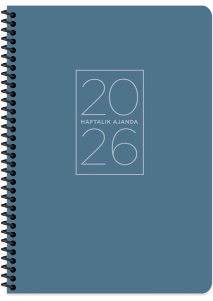 Keskin 2026-20*28 Spiralli Haftalık Ajanda-Mavi