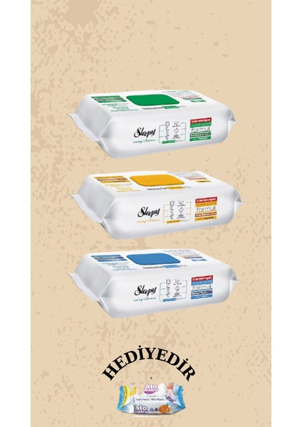 Easy Clean Beyaz Sabun Katkılı Çamaşır Suyu Katkılı Arap Sabunu Katkılı 3X100 (300 Yaprak)