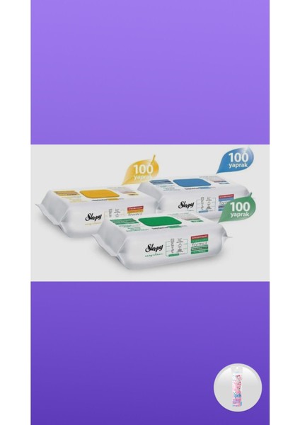 Easy Clean Yüzey Temizlik Havlusu 100 Yaprak 3 Paket (Makyaj Pamuğu Hediye)