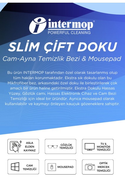 Easy Clean Çamaşır Suyu Katkılı Yüzey Temizlik Havlusu 4X100 (400 Yaprak) Intermop Slim Cam Bezi fırsatları