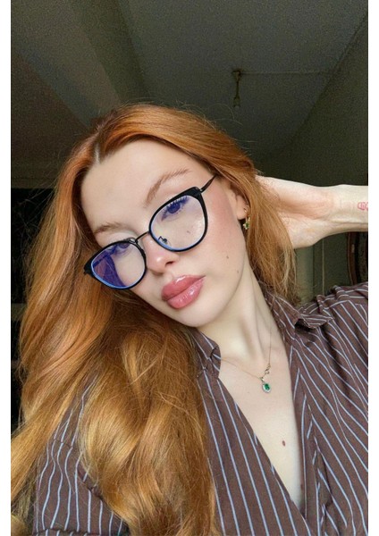 Voel Kadın Blue Block Gözlük Siyah