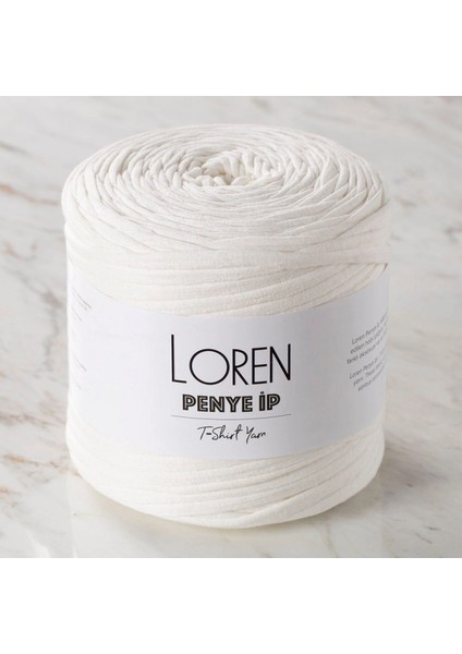 İEG Loren Penye Kumaş El Örgü İpi Krem - 34 - 34489