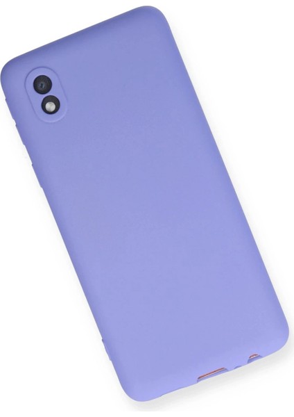 Samsung Galaxy A01 Core Kılıf First Silikon - Lila modelleri