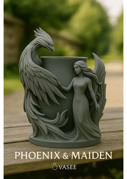 Yükselen Işık Için Anka Kuşu Şeklindeki Vazo Sanat Düzenleyicisi