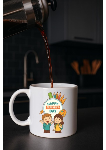 Beyaz Kupa Bardak (Öğretmenler Günü)