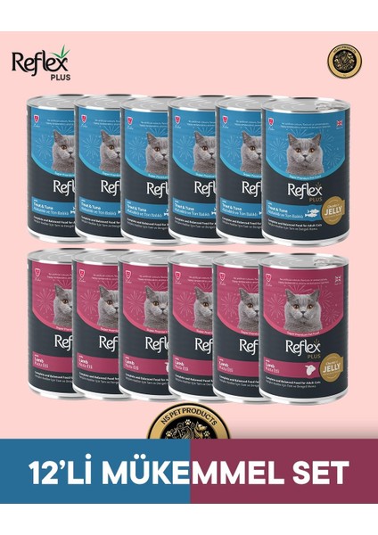 Plus Kedi Maması 12'li Mükemmel Set