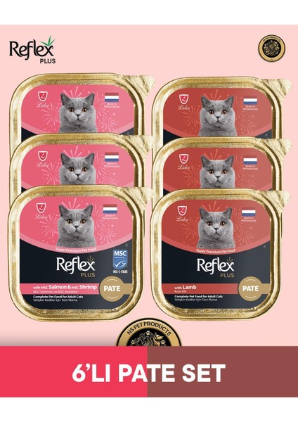 Plus Kedi Maması 6'lı Pate Set