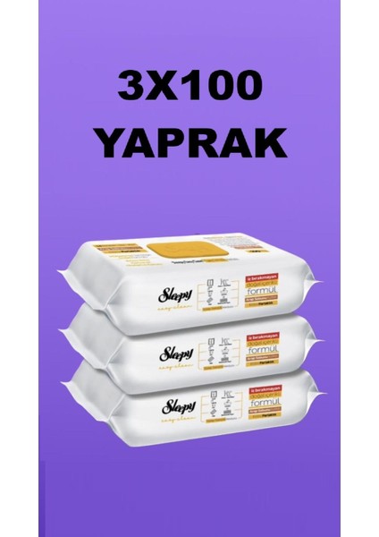 Easy Clean Arap Sabunu Katkılı Yüzey Temizlik Havlusu 100'LÜ 3X100 Yaprak"