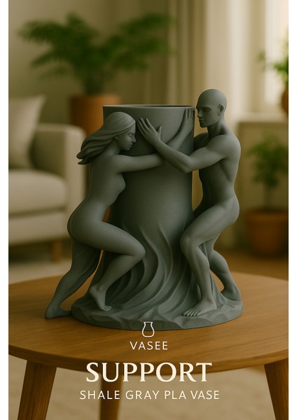 Duygusal Alan Için Insan Şeklindeki Vazo Sanat Düzenleyicisi