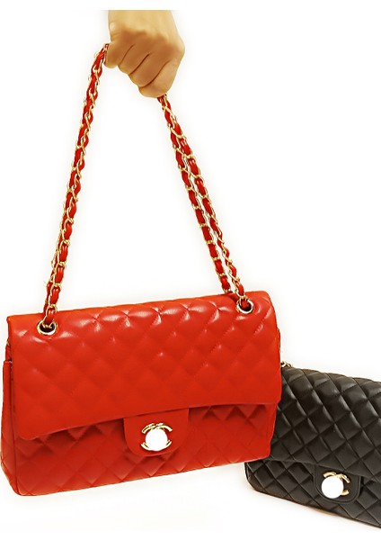 Kırmızı Omuz Çantas