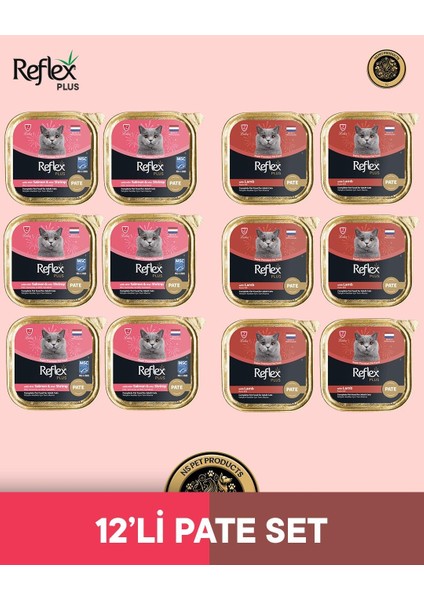 Plus Kedi Maması 12'li Pate Set