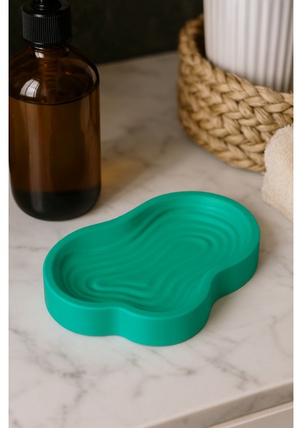 Dalgalı Sabunluk – Organik Modern Banyo Dekoru