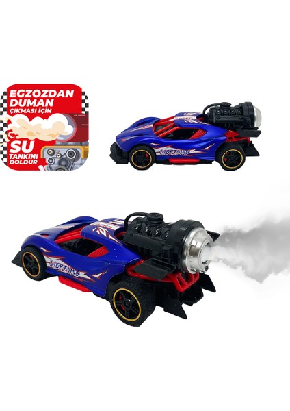 Spray Fonksiyonlu Pilli Metal Çek Bırak Araba Sesli Işıklı Mor