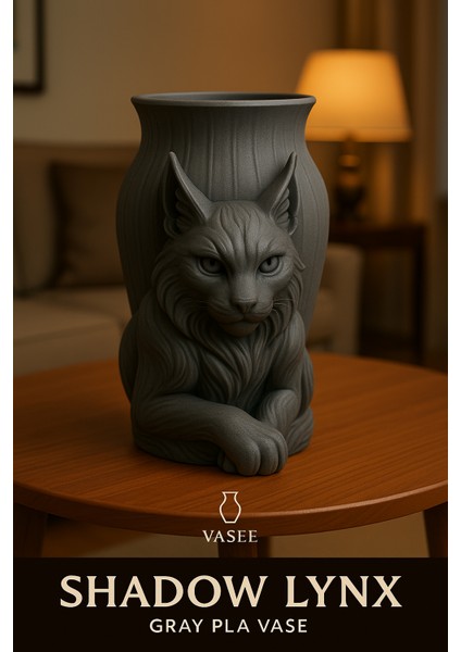 Orman Ruhu Için Vaşak Şeklindeki Vazo Sanat Organizatörü