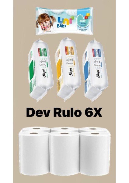 Easy Clean Beyaz Sabun Çamaşır Suyu Arap Sabunu 3X100 (300 Yaprak) Dev Havlu Kağıt