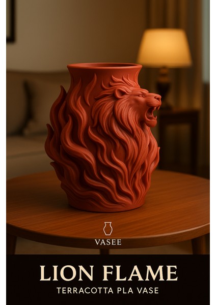Cesur Iç Mekanlar Için Aslan Şeklindeki Vazo Sanat Düzenleyicisi