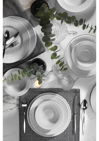 Açelya 36 Parça 8 Kişilik Yemek Takımı