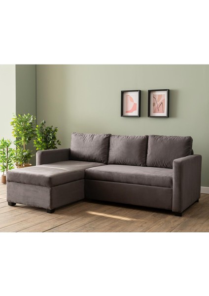 Kado Yataklı Köşe Koltuk Takımı - Soho Gri