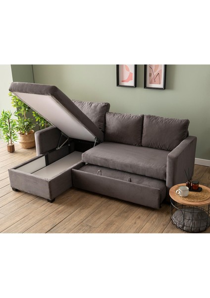 Kado Yataklı Köşe Koltuk Takımı - Soho Gri fiyatları