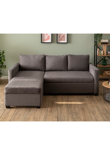 Kado Yataklı Köşe Koltuk Takımı - Soho Gri fırsatları