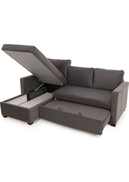 Kado Yataklı Köşe Koltuk Takımı - Soho Gri