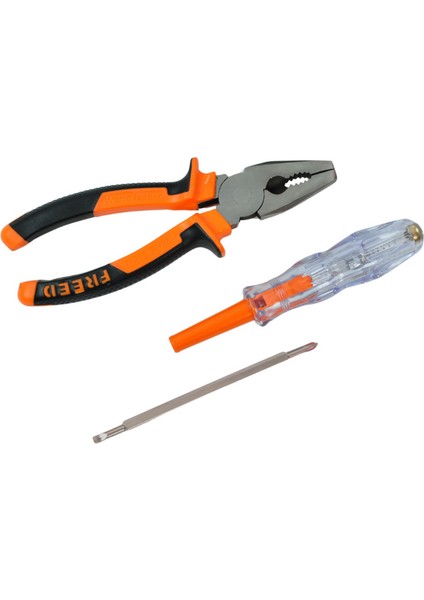 3 Parça Pense Tornavida Kontrol Kalemi Seti - 180MM Pense + Yıldız ve Düz Uçlu Kontrol Kalemi fiyatları