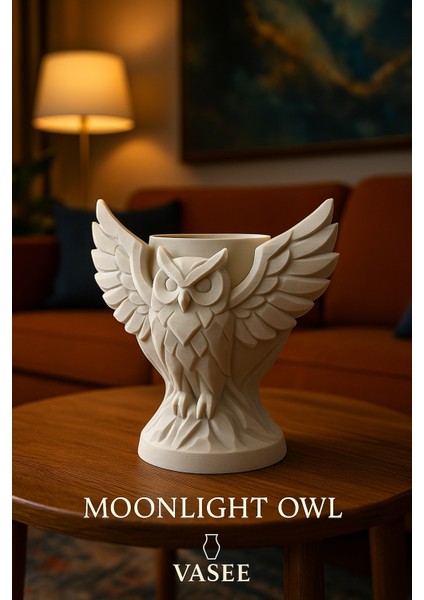 Vazo Sanatı - Bilge Orman Cazibesine Sahip Baykuş Organizatör Saksı