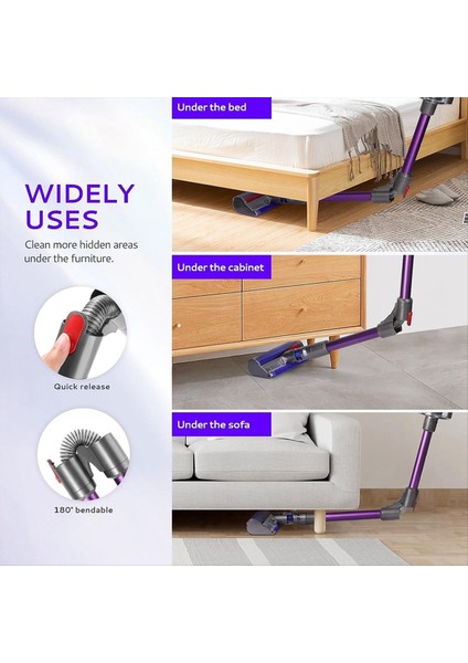 V7V8V10 V11 V15 Kablosuz Süpürge Aksesuarlarıyla Uyumlu Katlanabilir Uzatma Çubuğu, Hızlı Çıkarma Değiştirme (Yurt Dışından) fiyatları