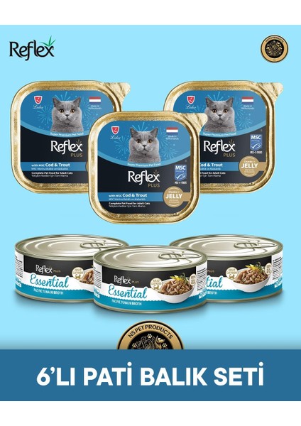 Plus Kedi Maması 6'lı Pati Balık Set