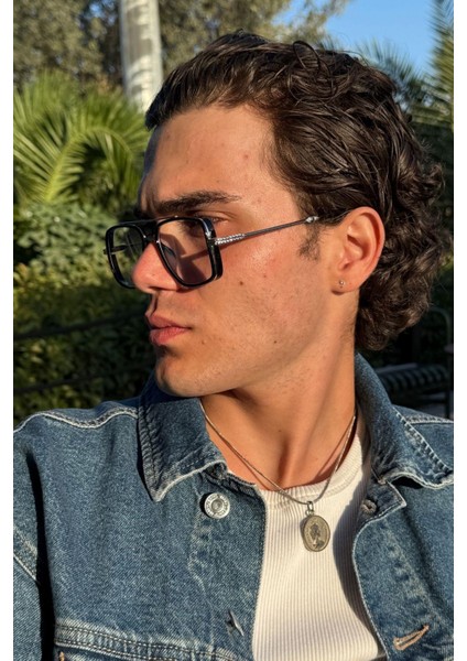 Françesko Erkek Blue Block Gözlük Siyah-Silver modelleri