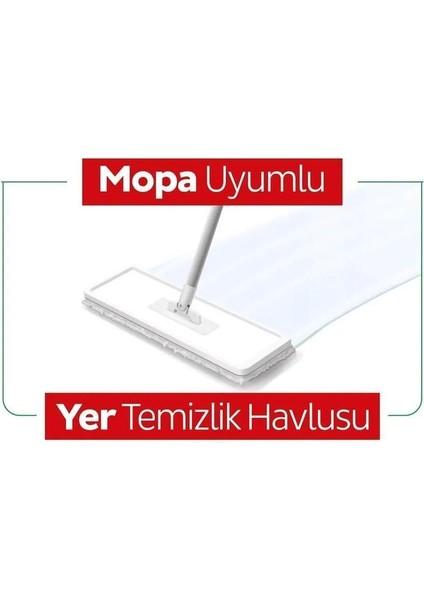 Easy Clean Çamaşır Suyu Katkılı Mopa Uyumlu Yer Temizlik Havlusu 50 Yaprak + Mop Aparatı + Slim Bez indirimleri