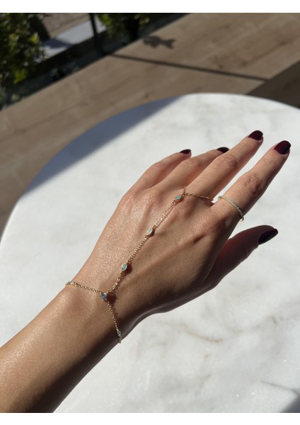 Taş Detaylı Gümüş Göz Şahmeran