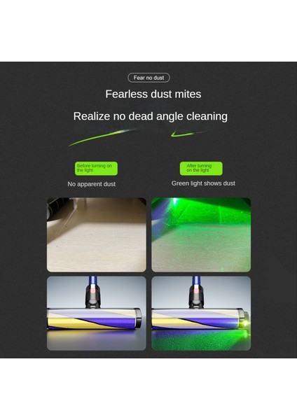 Elektrikli Süpürge Toz Işıkları Net Evcil Hayvan Ekranı LED Lamba Şarj Edilebilir Evrensel Bağlantı Gri (Yurt Dışından) fırsatları