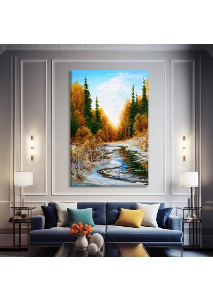 Kışın Ilk Adımları Kanvas Tablo