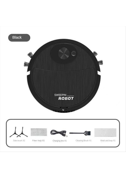Mini Temizlik Süpürme Robotu Otomatik Vakum Ultra Ince Sessiz Sert Zemin Makinesi, Siyah (Yurt Dışından) indirimleri