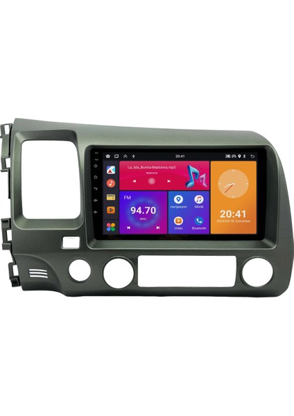 Honda Civic Fd6 Android Multimedya Ekran (2007-2012) | 2gb/4gb/8gb Ram – Carplay – Android Auto – Navigasyon – Google Play – Geri Görüş Kamerası – Soket Sokete Uyumlu