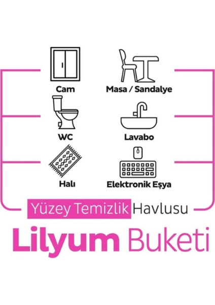 Easy Clean Lilyum Buketi Yüzey Temizlik Havlusu - 100 Yaprak 6 Adet modelleri