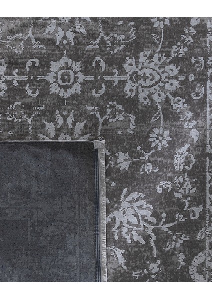 Aubane Iplik Boyalı Kadife Halı - Koyu Gri - 160X230 cm fiyatları