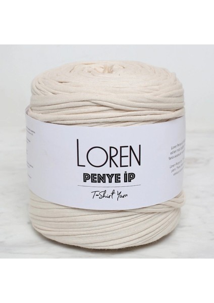 İEG Loren Penye Kumaş El Örgü İpi Krem - 88 - 33536