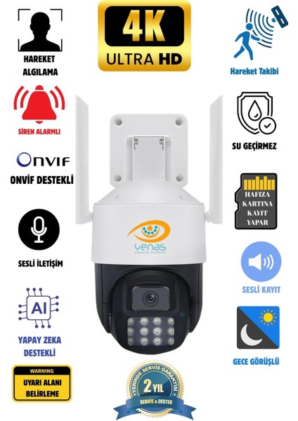 4mp Renkli Gece Görüşlü Dış Mekan Dijital Zoom Kamera