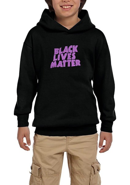 Black Sabbath Black Lives Matter Siyah Çocuk Kapşonlu Sweatshirt