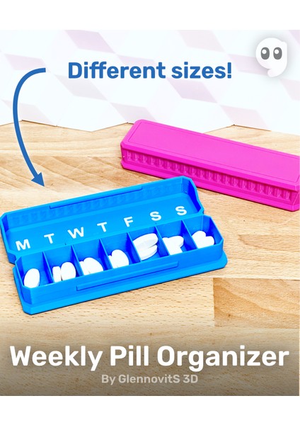 Haftalık Hap Organizatörü (Geçmeli Kapaklı, Yerinde Baskı Kutusu)