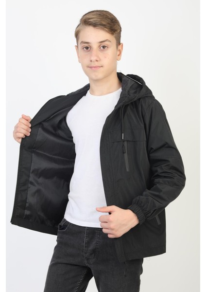 Erkek Çocuk Kapüşonlu Cepli Astarlı Mevsimlik Yağmurluk fiyatları